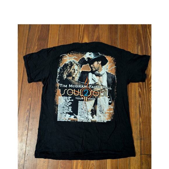 ScreenStars Y2K Tim McGraw and Faith Hill Soul2Soul Tour Shirt Mens Large - Picture 2 of 6